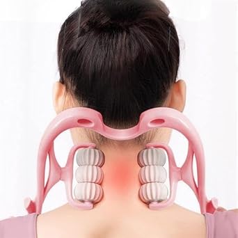 Soulagez les Tensions du Cou, de la Nuque et la colonne vertébrale en Quelques Minutes avec Votre Masseur Cervical Manuel à 6 roues
