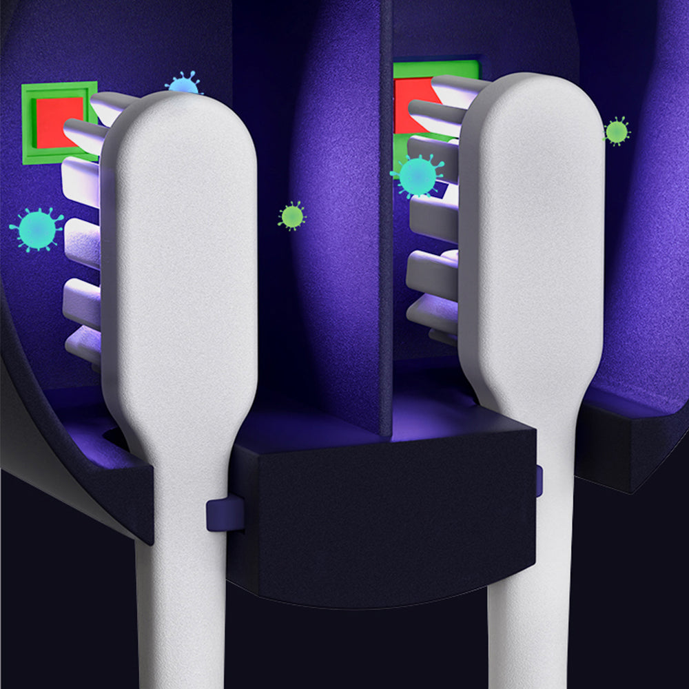 Stérilisateur UV Brosse à Dents - Mural, Sans Contact, Écran LED, Hygiène Dentaire Intelligente