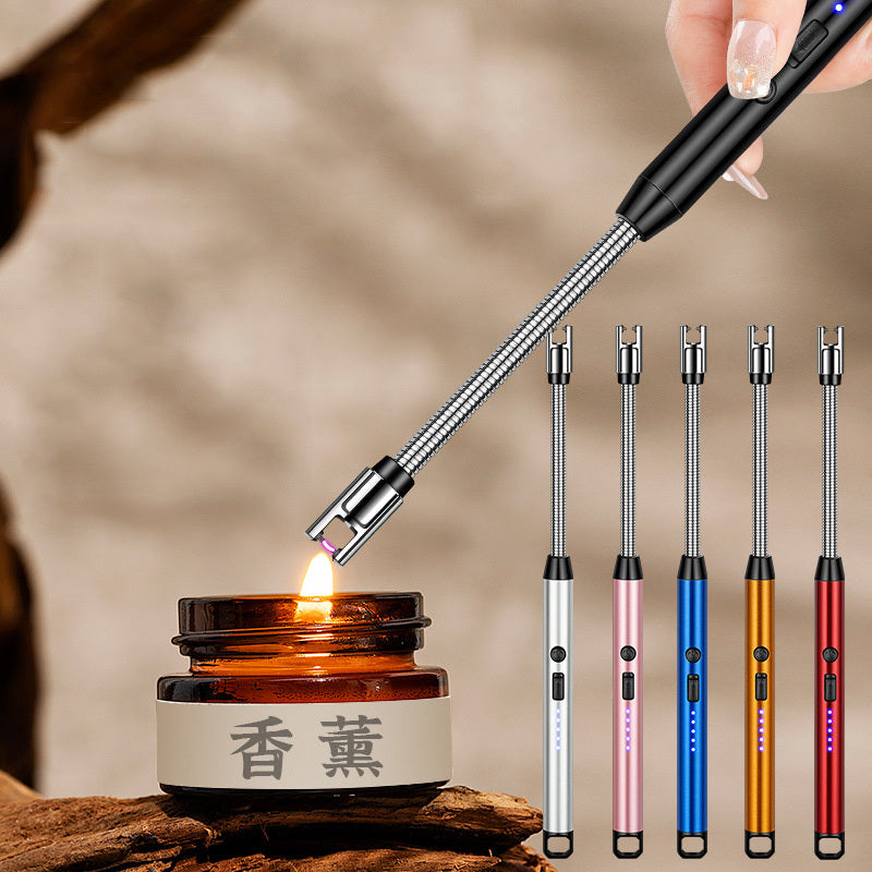 Allume-feu Électrique Rechargeable - Col Flexible, Cuisinière & Bougies, Plusieurs Couleurs