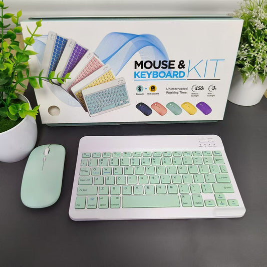 Kit Clavier + Souris Bluetooth Rechargeable - Compatible iPad, Tablette & PC, Plusieurs Couleurs