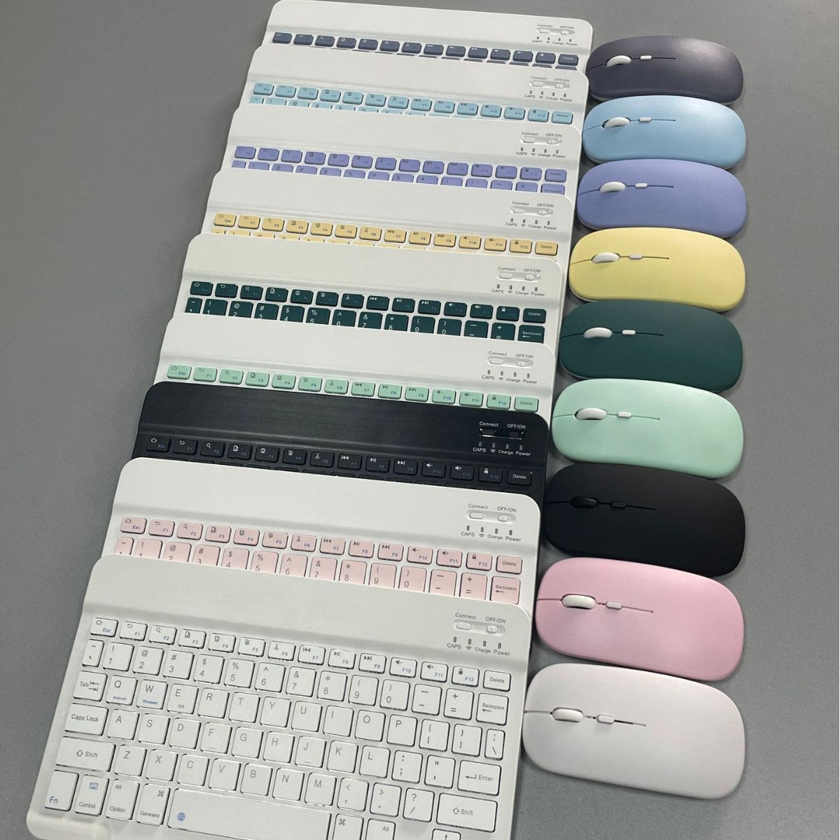 Kit Clavier + Souris Bluetooth Rechargeable - Compatible iPad, Tablette & PC, Plusieurs Couleurs