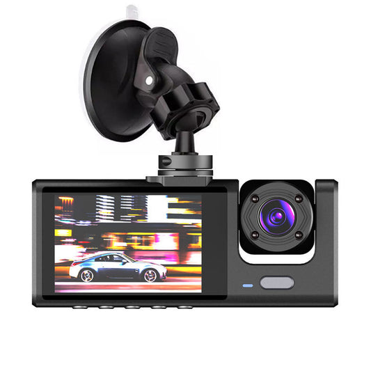 Dashcam Double Caméra HD - Vision Nocturne, Écran Intégré, Enregistrement Continu, Sécurité Voiture