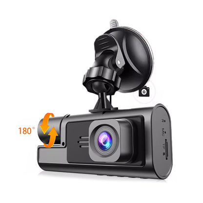 Dashcam Double Caméra HD - Vision Nocturne, Écran Intégré, Enregistrement Continu, Sécurité Voiture