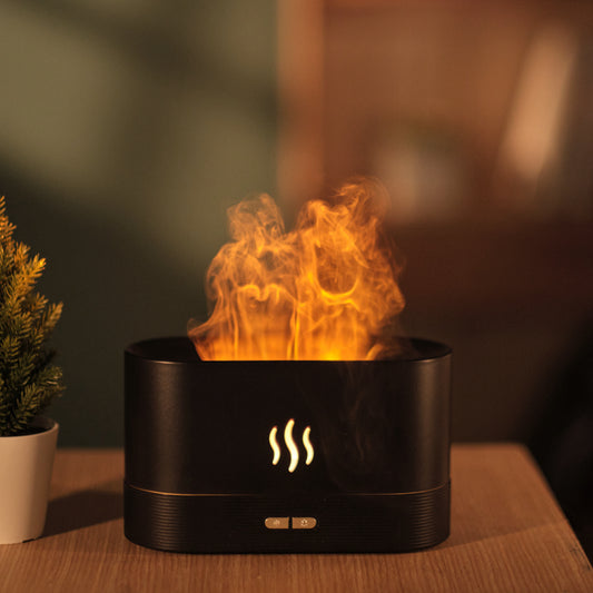 Diffuseur de Senteur Flamme LED - Humidificateur Aromatique, 8h Autonomie, Multicolore, Silencieux