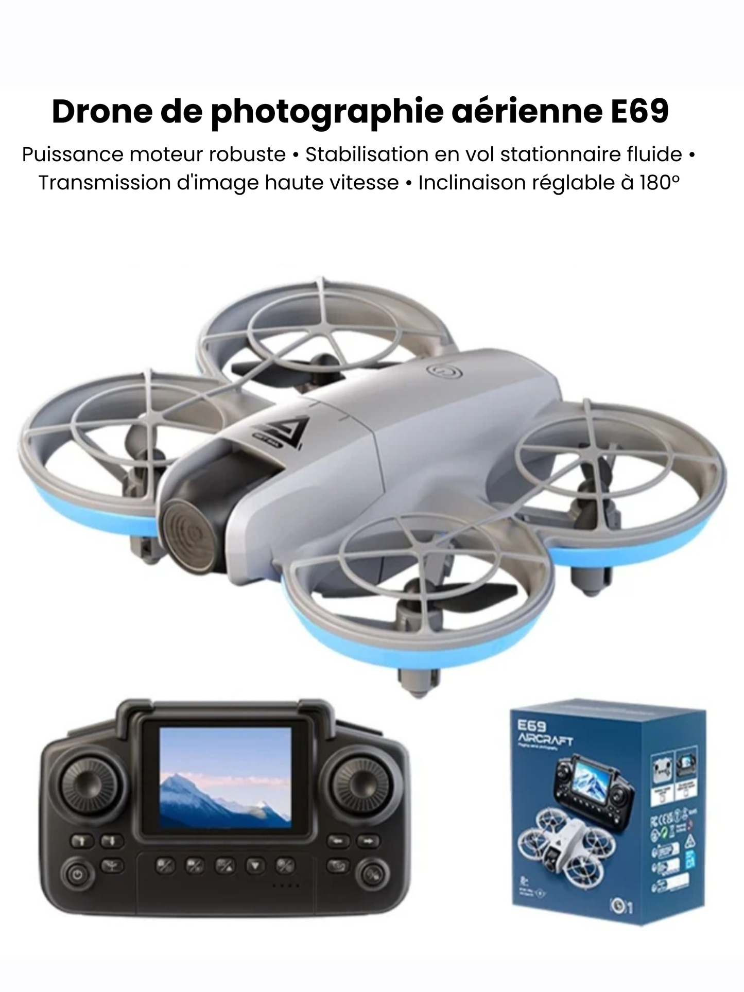 Drone E69 AIRCRAFT Caméra HD - Capturez le Monde d'En Haut, Dès le Premier Vol
