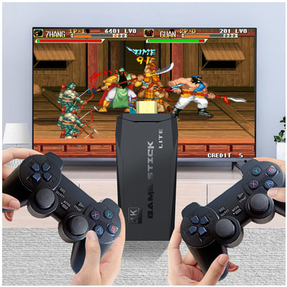 Game Stick Lite 4K - 10.000+ Jeux Classiques, 2 Manettes Sans Fil 2.4G, Plug & Play