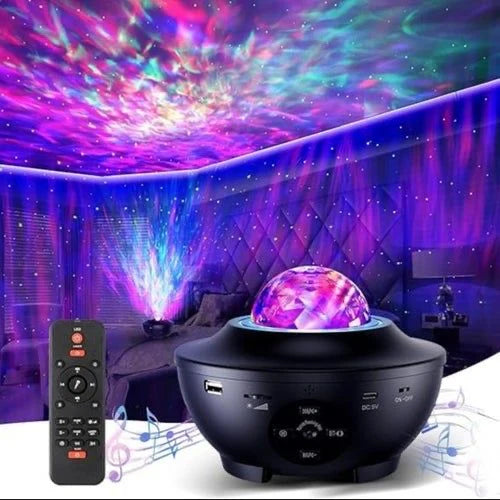 Projecteur Galaxie LED - Lampe Étoiles, Enceinte Bluetooth, Télécommande, Ambiance Univers