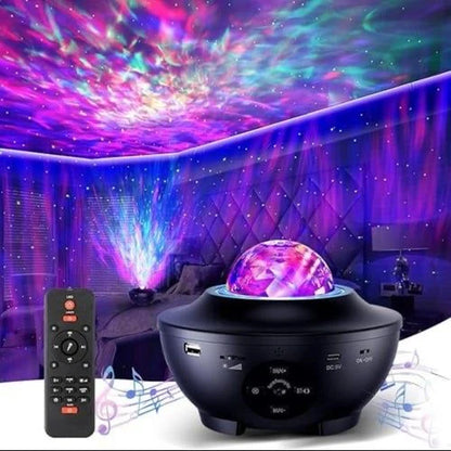Projecteur Galaxie LED - Lampe Étoiles, Enceinte Bluetooth, Télécommande, Ambiance Univers