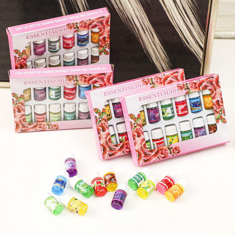 Kit 12 Huiles Essentielles Fragrant Garden - Ocean, Lavande, Jasmin, Citron & Plus, Aromathérapie