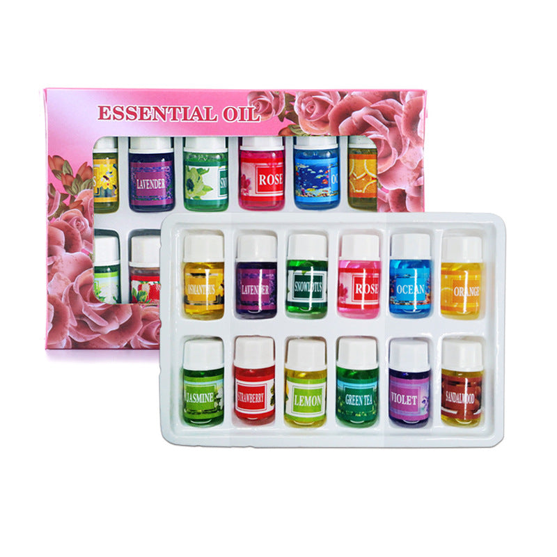 Kit 12 Huiles Essentielles Fragrant Garden - Ocean, Lavande, Jasmin, Citron & Plus, Aromathérapie