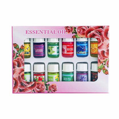 Kit 12 Huiles Essentielles Fragrant Garden - Ocean, Lavande, Jasmin, Citron & Plus, Aromathérapie