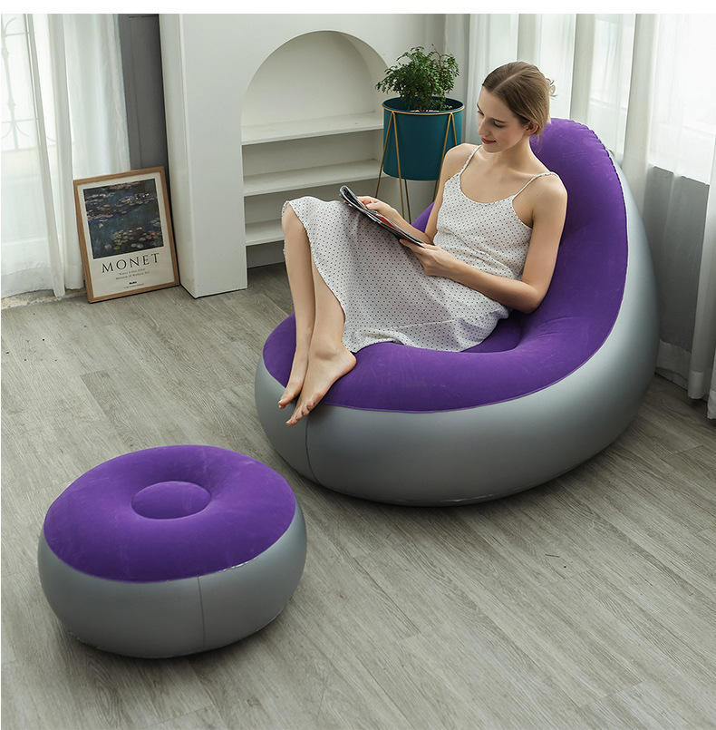 Fauteuil Gonflable en PVC – Canapé Pliable & Lit d'Appoint Confortable