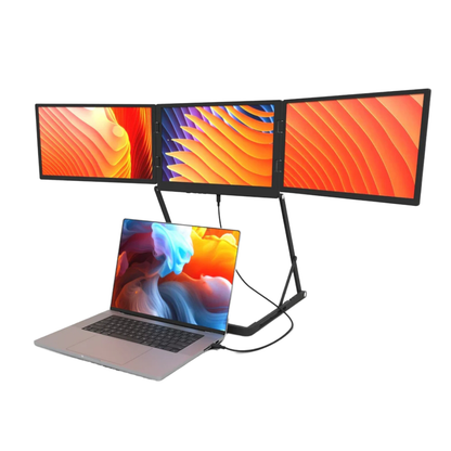Extension d'Écran Triple pour Ordinateur Portable - Moniteur Portable 3-en-1