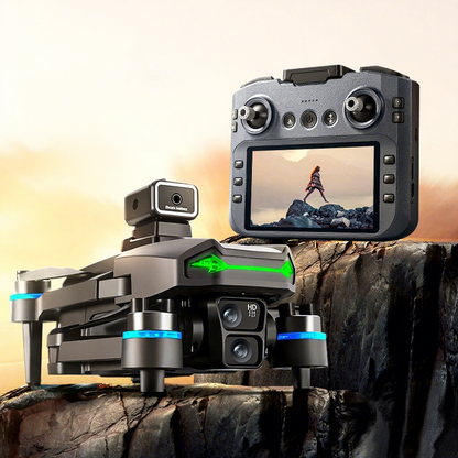 Drone Professionnel Aérienne XF609, XF618, XF620 - Triple Caméra HD, Double Batterie, Écran Intégré, Évitement d'Obstacles, 3 Modèles au Choix