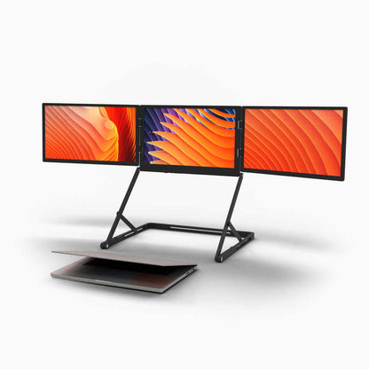 Extension d'Écran Triple pour Ordinateur Portable - Moniteur Portable 3-en-1
