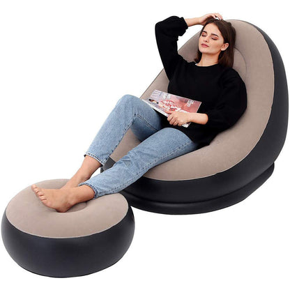Fauteuil Gonflable en PVC – Canapé Pliable & Lit d'Appoint Confortable