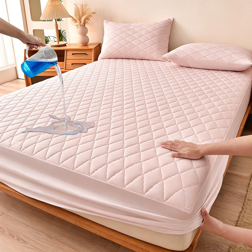 Protège-Matelas Imperméable Matelassé, Doux & Respirant, Plusieurs Couleurs, 02 & 03 Places Disponible