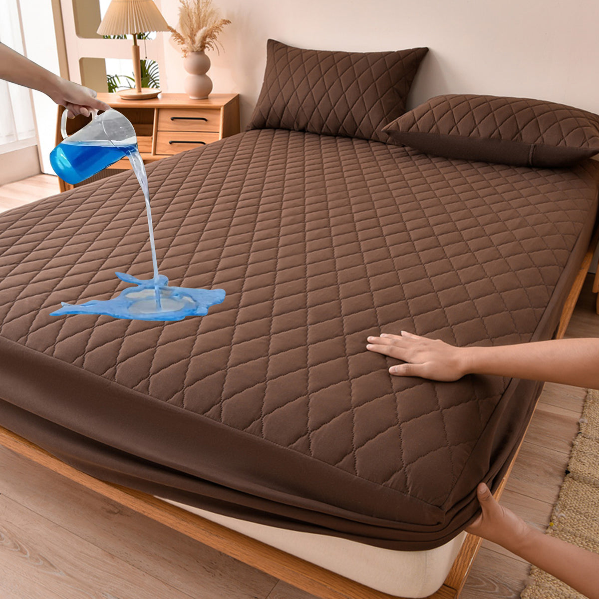 Protège-Matelas Imperméable Matelassé, Doux & Respirant, Plusieurs Couleurs, 02 & 03 Places Disponible
