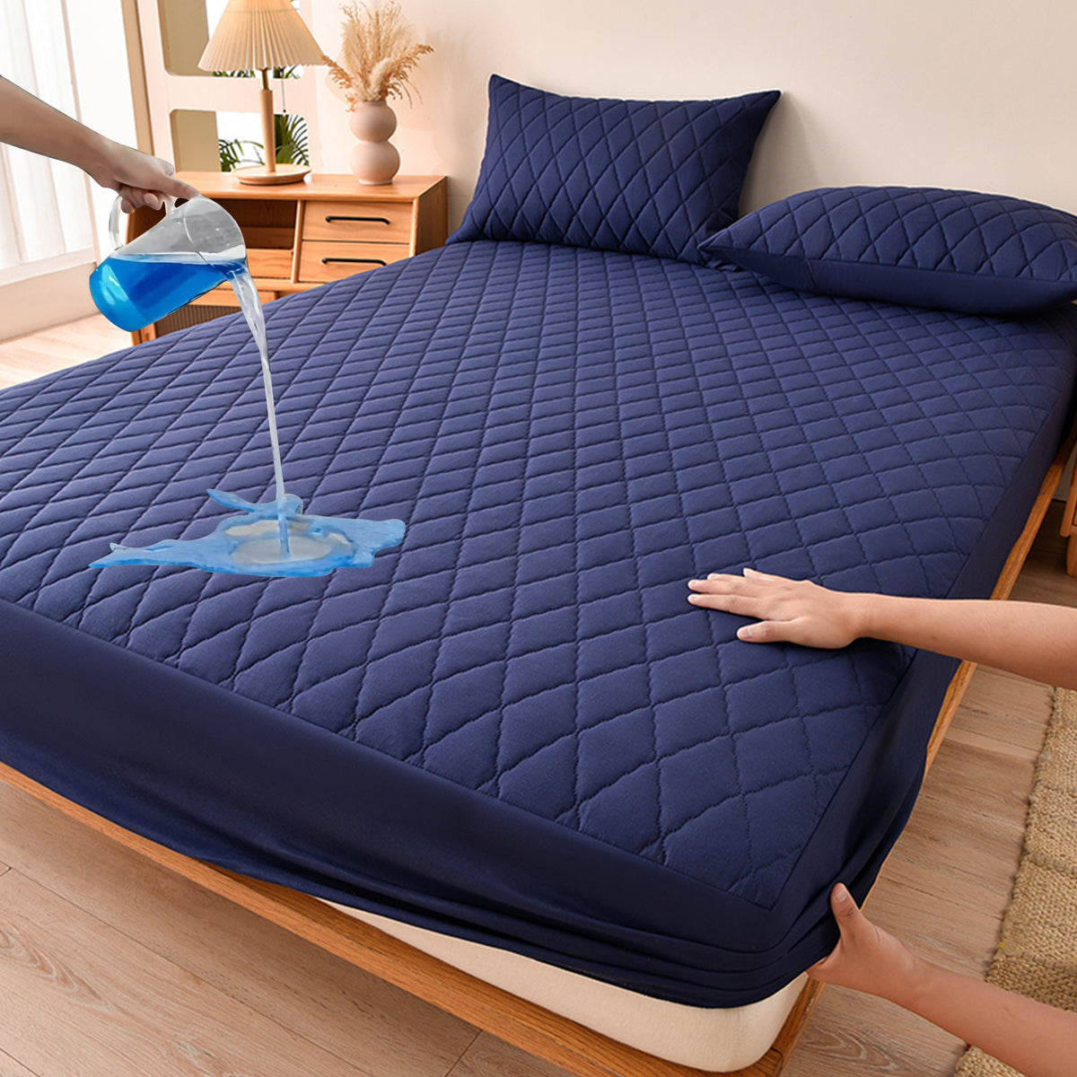 Protège-Matelas Imperméable Matelassé, Doux & Respirant, Plusieurs Couleurs, 02 & 03 Places Disponible