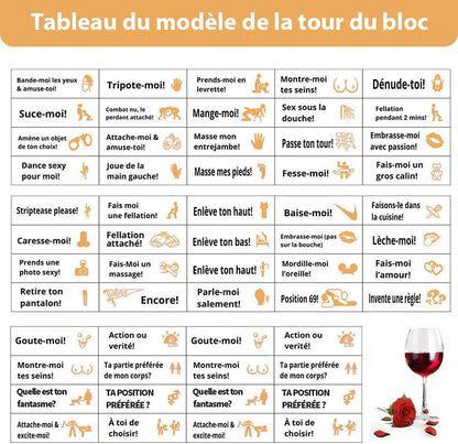 Jeu de Tour de Blocs Coquins, +30 Pièces Jeu Coquin de Tour Infernale pour Adultes, Blocs Empilables en Bois, Noël Cadeaux de Rencontre pour Couples Adultes