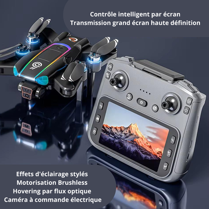 Drone F911 - Moteur Brushless, Caméra Électrique HD, Évitement d'Obstacles, Télécommande Écran