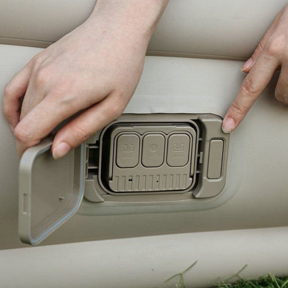Matelas Gonflable Très Résistant 2 Places - Pompe Intégrée Automatique, Hauteur Améliorée, Famille & Camping, 40cm d'épaisseurs
