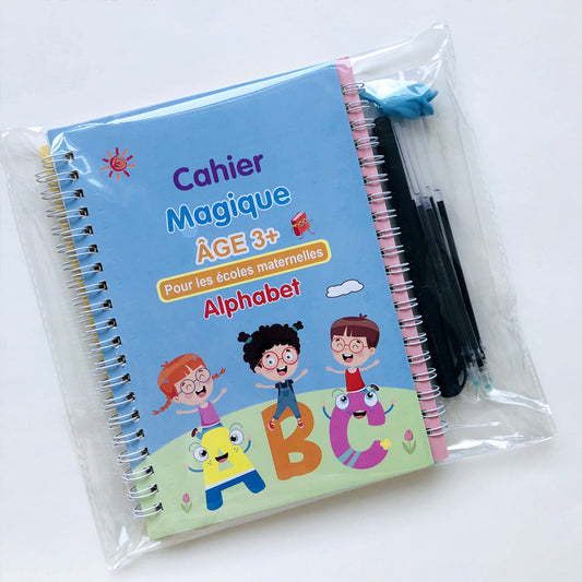 Cahier d'Écriture Magique Dessin, réutilisable pour enfants  - Activité Créative pour Enfants dès 3 ans