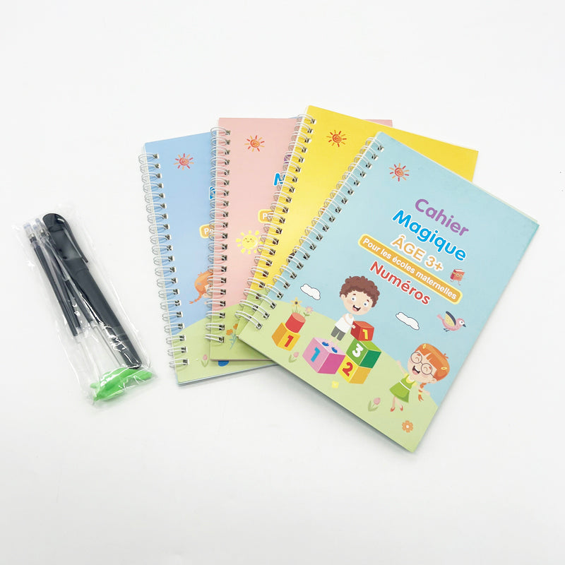 Cahier d'Écriture Magique Dessin, réutilisable pour enfants  - Activité Créative pour Enfants dès 3 ans