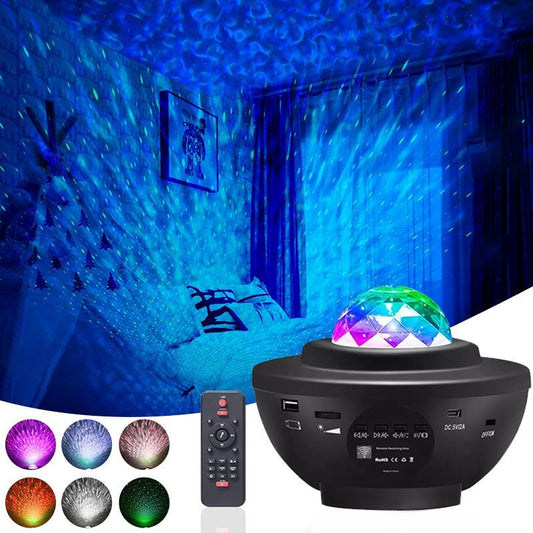 Projecteur Galaxie LED - Lampe Étoiles, Enceinte Bluetooth, Télécommande, Ambiance Univers