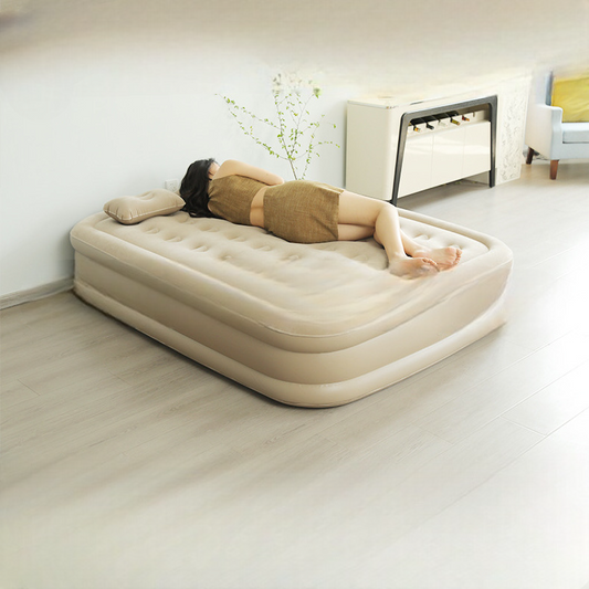 Matelas Gonflable Très Résistant 2 Places - Pompe Intégrée Automatique, Hauteur Améliorée, Famille & Camping, 40cm d'épaisseurs