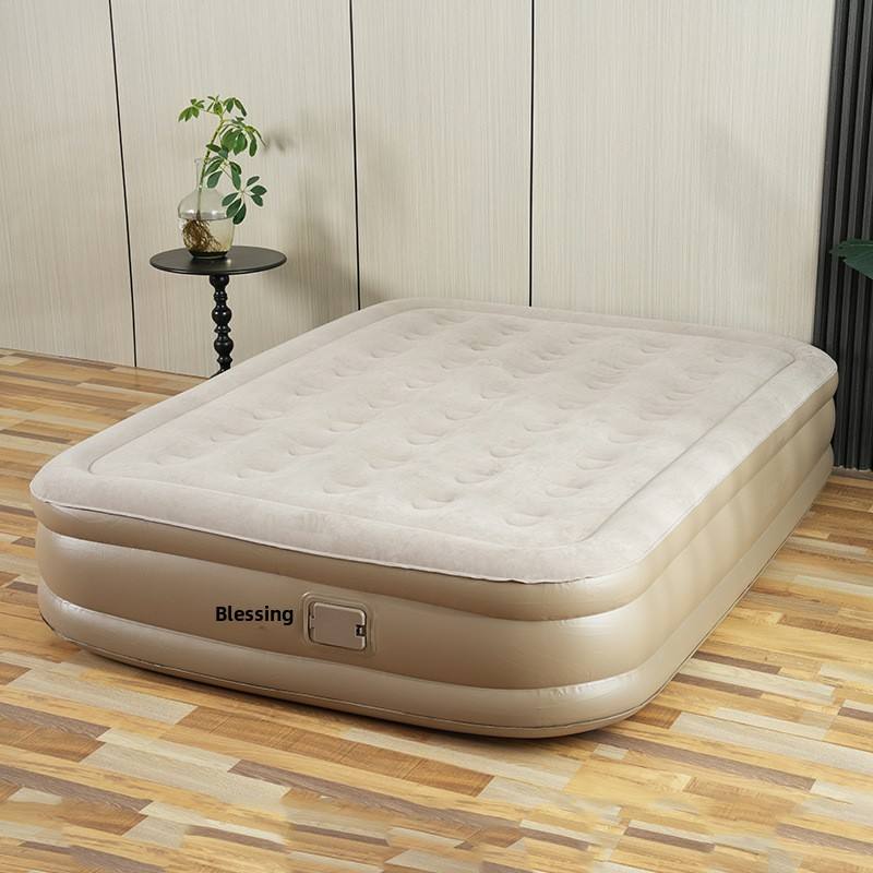 Matelas Gonflable Très Résistant 3 Places - Pompe Intégrée Automatique, Hauteur Améliorée, Famille & Camping