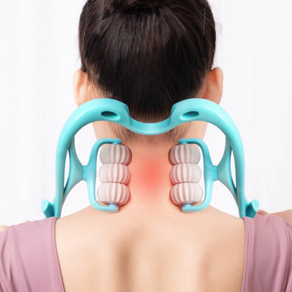 Soulagez les Tensions du Cou, de la Nuque et la colonne vertébrale en Quelques Minutes avec Votre Masseur Cervical Manuel à 6 roues